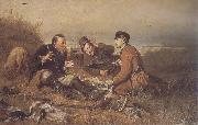 Perov, Vasily Hunters at Rest oil painting picture wholesale